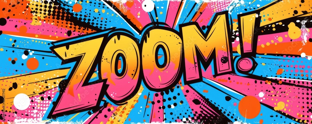 Poster playful pop art background featuring 
