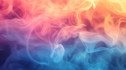Fototapeta premium A stunning abstract design of thick vibrant blue pink and purple swirling smoke