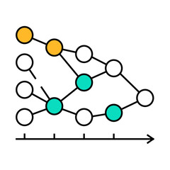 algorithm data science line icon vector. algorithm data science sign. isolated symbol illustration