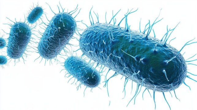 ai generated Illustration Bacteria cells isolated on white background