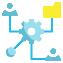 prople network group online connection flat style