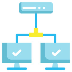 share connection digital technology computer flat style