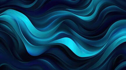 Obraz premium Abstract blue and black wave background design