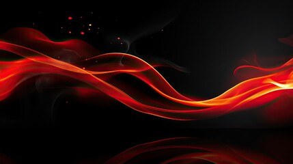 Abstract red and black wave pattern background.