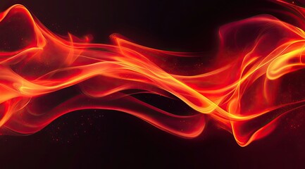 Obraz premium Abstract red flames on a black background.