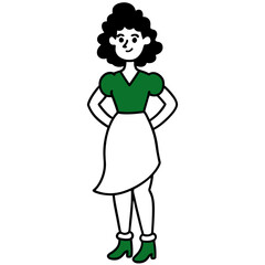 queen with brown curly hair