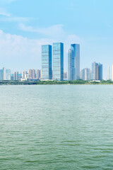 Obraz premium Lakeside modern office building in China