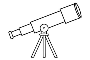 Telescope vector | vector silhouette illustration on white background