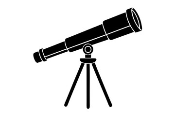 Telescope vector | vector silhouette illustration on white background