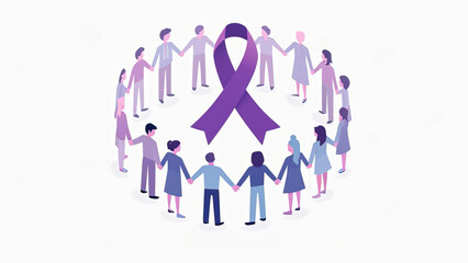 Purple Ribbon Awareness Campaign: Community Support and Solidarity for Various Health and Social Causes
