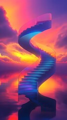 An illusion concept image designed with vibrant colors and intricate patterns. The playful use of shapes and hues creates a visually captivating scene, blurring the line between reality and perception