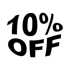 10% off discount logo icon vector