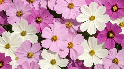 Cosmos Flower Blossom in Full Bloom with Delicate Petals