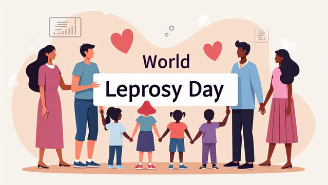 World Leprosy Day: Diverse Community Supporting Awareness and Inclusion - Powered by Adobe
