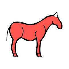 horse animal line icon vector. horse animal sign. isolated symbol illustration