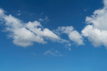 Blue sky with cirrus cloud. It's clearing day and good weather in the morning