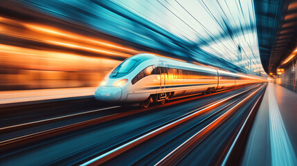 Fototapeta premium A case study on the effects of high-speed rail on regional development.