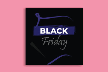 Black Friday social media template banner design 