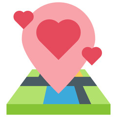 Wedding Location Flat Icon