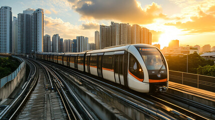 Naklejka premium A case study on successful urban transit initiatives worldwide.