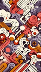 Abstract background design with various shapes