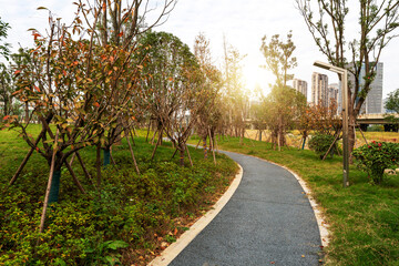 The road of City Park in China
