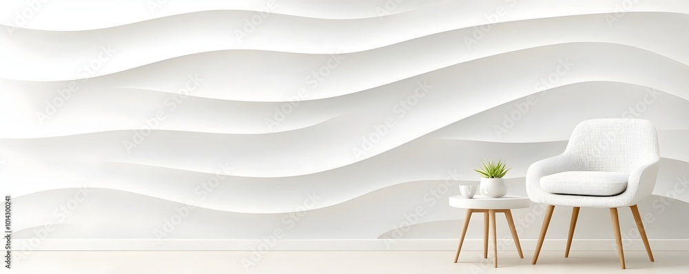 Poster elegant fluid wallpaper design with glossy finish - seamless flowing shapes light reflections and so