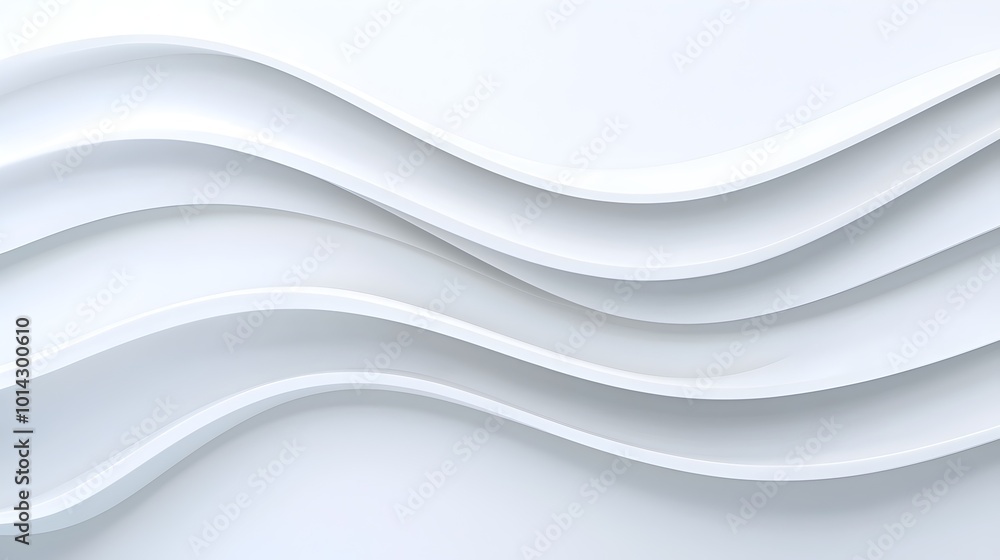 Poster serene waves of minimalism - elegant curving lines and soft reflections for a modern calming wallpap
