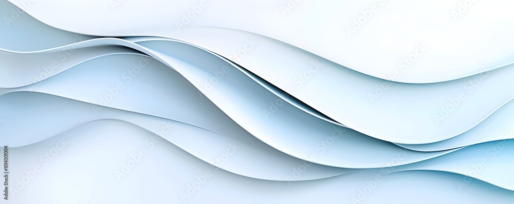 Aufkleber elegant minimalist wallpaper design with fluid waves and glossy texture - soft hues and light reflec
