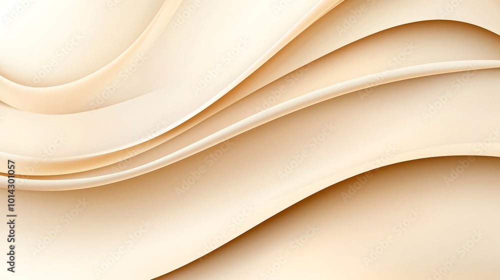 Poster elegant satin wave wallpaper design - seamless gradient with smooth curves and subtle reflections fo