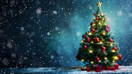 Obraz premium High-Resolution Christmas or New Year Background, Perfect for Festive Celebrations and Holiday-Themed Projects
