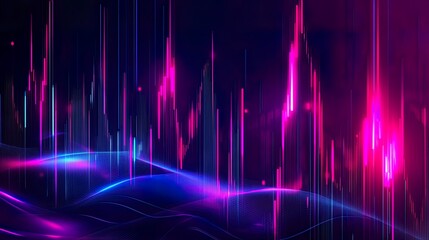 Abstract digital soundwave visualization.