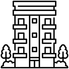 apartment Detailed Outline Icon