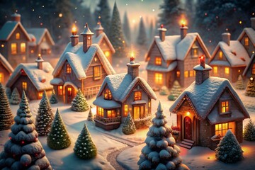 christmas tree and house