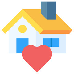 Home Love Flat Icon