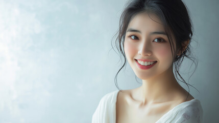 Fototapeta premium 笑顔の若い日本人女性