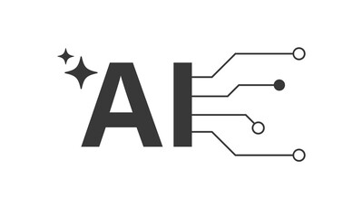 Generate AI, Artificial Intelligence Logo. Ai logo Concept. Vector symbol