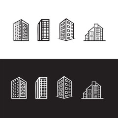 Minimalist Black and White Building and Architecture Logos