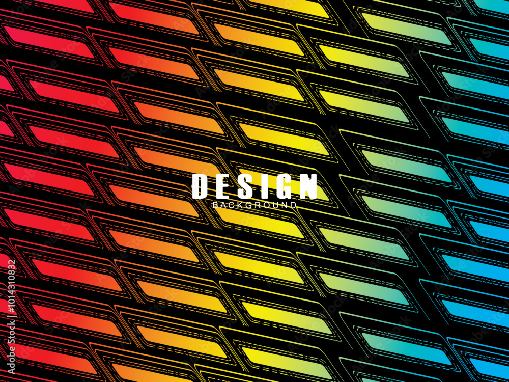 Fototapete futuristic abstract technology gradient shine with modern grid pattern black background. vector mini