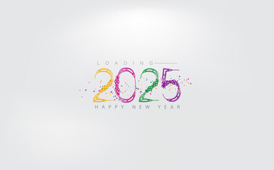 Colorful wallpaper celebrating Happy New Year 2025, featuring vibrant designs and festive elements for a joyful atmosphere