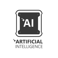Generate AI, Artificial Intelligence Logo. Ai logo Concept. Vector symbol