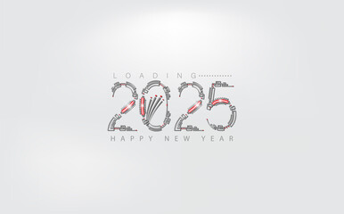 Colorful wallpaper celebrating Happy New Year 2025, featuring vibrant designs and festive elements for a joyful atmosphere