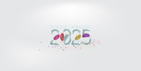 Colorful wallpaper celebrating Happy New Year 2025, featuring vibrant designs and festive elements for a joyful atmosphere