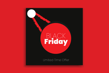 Black Friday social media template banner design 