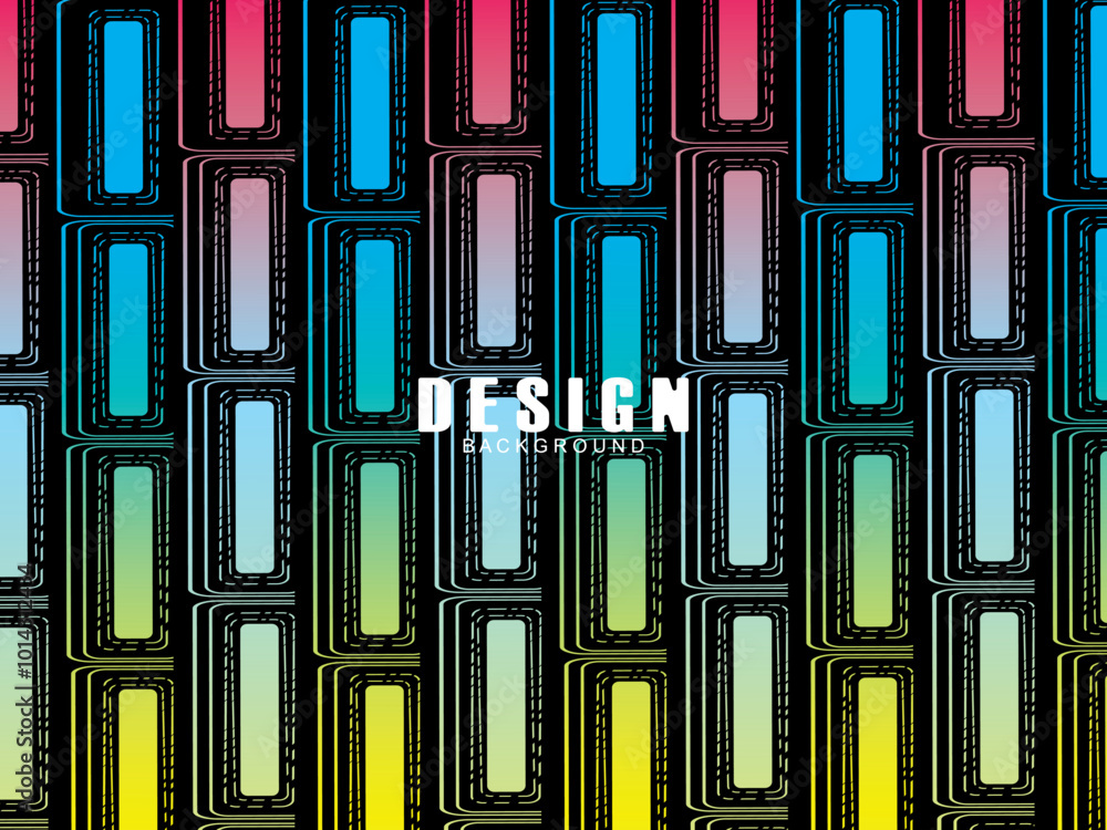 Fototapete futuristic abstract technology gradient shine with modern grid pattern black background. vector mini