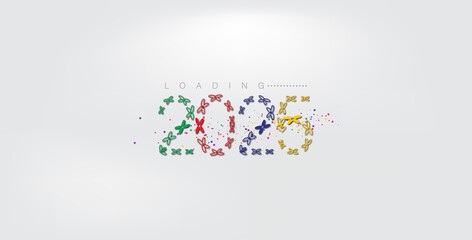 Colorful wallpaper celebrating Happy New Year 2025, featuring vibrant designs and festive elements for a joyful atmosphere