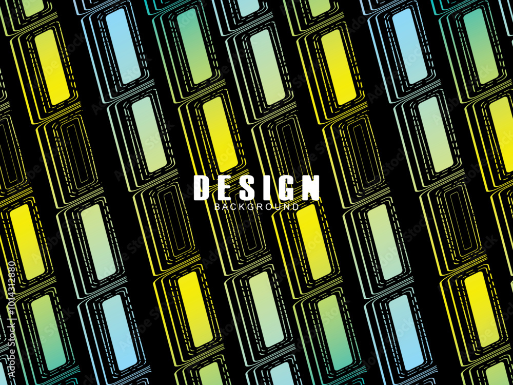 Fototapete futuristic abstract technology gradient shine with modern grid pattern black background. vector mini