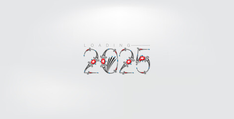 Colorful wallpaper celebrating Happy New Year 2025, featuring vibrant designs and festive elements for a joyful atmosphere