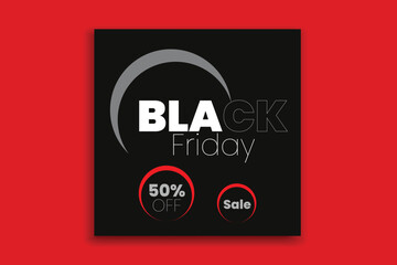 Black Friday social media template banner design 