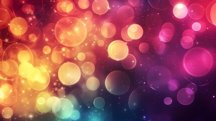 Obraz premium Glowing Abstract Background with Colorful Lights and Vibrant Bokeh Effects